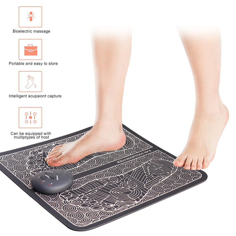 Electric Massage Sole Pad Relieve Sore Feet Leg Cramps Pulse Sole Massager EMS Foot Massager Pad Improve Blood Circulation
