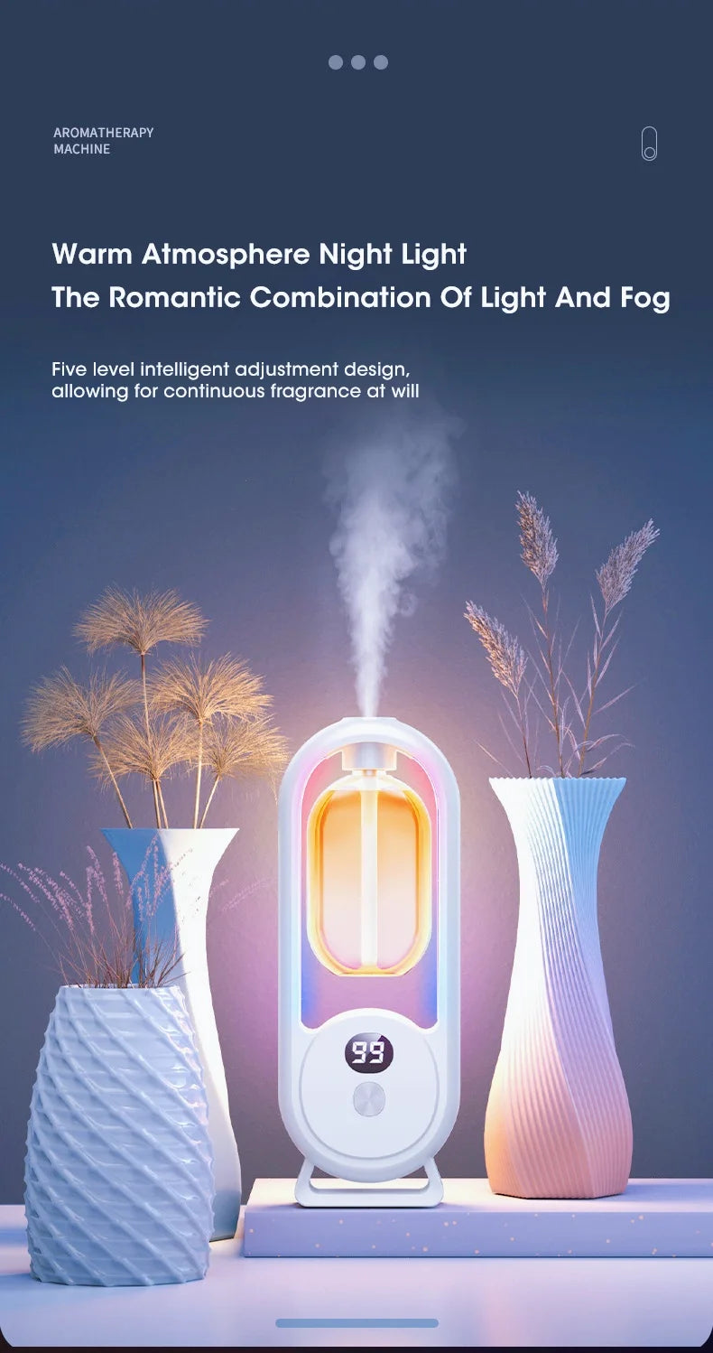 Smart Essential Oil Diffuser 5-Speed Adjustable Speed Household Fragrance Machine Kitchen & Bathroom Deodorizer Atomizer