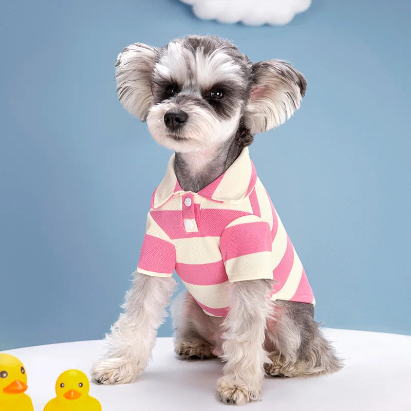 Pet Dog Polo Shirt Summer Dog Clothes Casual Clothing for Small Large Dogs Cats T-Shirt Chihuahua Pug Costumes Yorkshire Shirts