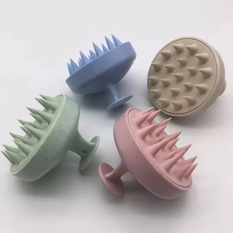 1/3/5 Silicone Shampoo Brush Head Scalp Massage Comb Hair Washing Comb Body Massage Brush Bath Shower Salon Hairdressing Tool