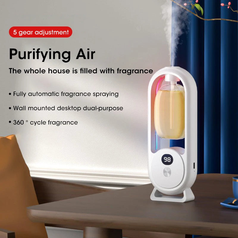Smart Essential Oil Diffuser 5-Speed Adjustable Speed Household Fragrance Machine Kitchen & Bathroom Deodorizer Atomizer