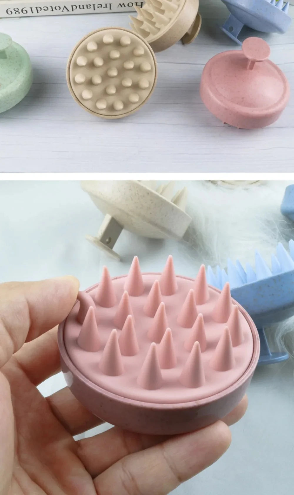 1/3/5 Silicone Shampoo Brush Head Scalp Massage Comb Hair Washing Comb Body Massage Brush Bath Shower Salon Hairdressing Tool