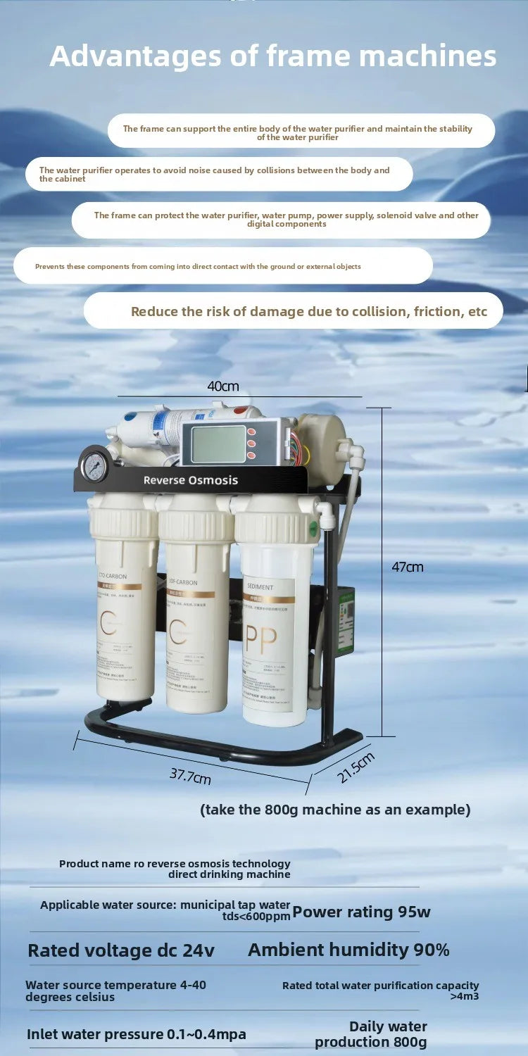 RO reverse osmosis water purifier household high-flow kitchen tap water filter DIY assembly of filter cartridges water purifier