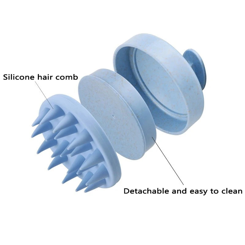 1/3/5 Silicone Shampoo Brush Head Scalp Massage Comb Hair Washing Comb Body Massage Brush Bath Shower Salon Hairdressing Tool