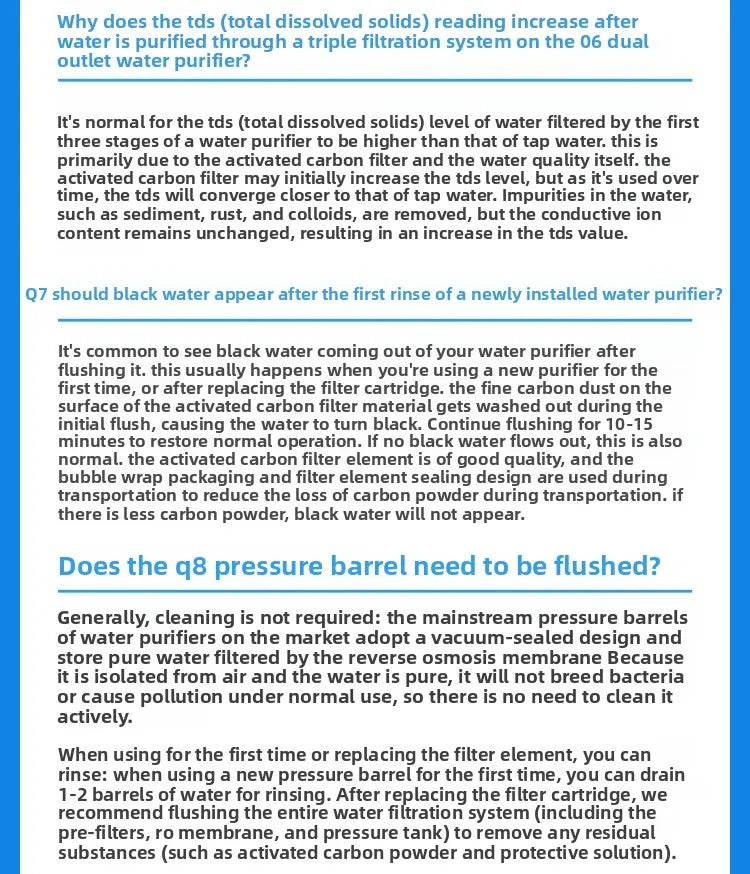RO reverse osmosis water purifier household high-flow kitchen tap water filter DIY assembly of filter cartridges water purifier