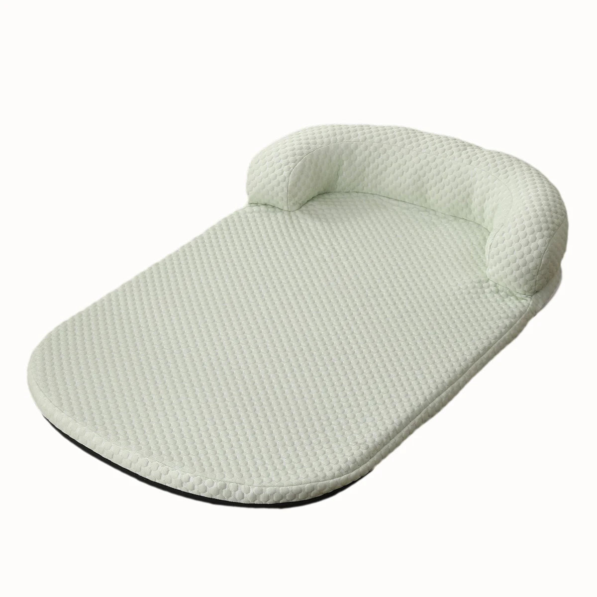 Summer Breeze Cooling Pet Bed, Breathable Ice Silk Dog Cushion with Pillow & Anti-Slip Bottom for Large/Small Dogs and Cats