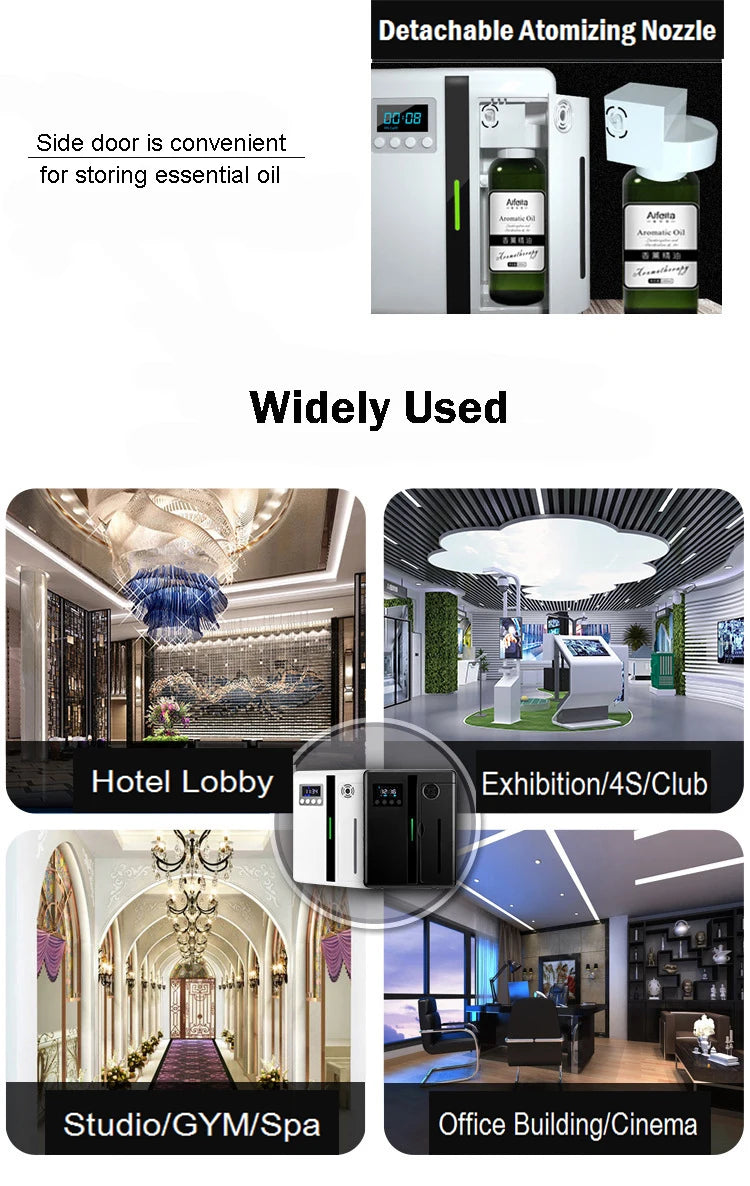 160ml Waterless Scent Diffuser Bluetooth Wall-Mounted Fragrance Machine Smart Scent Diffuser for Home
