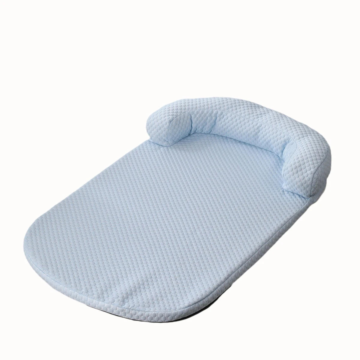 Summer Breeze Cooling Pet Bed, Breathable Ice Silk Dog Cushion with Pillow & Anti-Slip Bottom for Large/Small Dogs and Cats