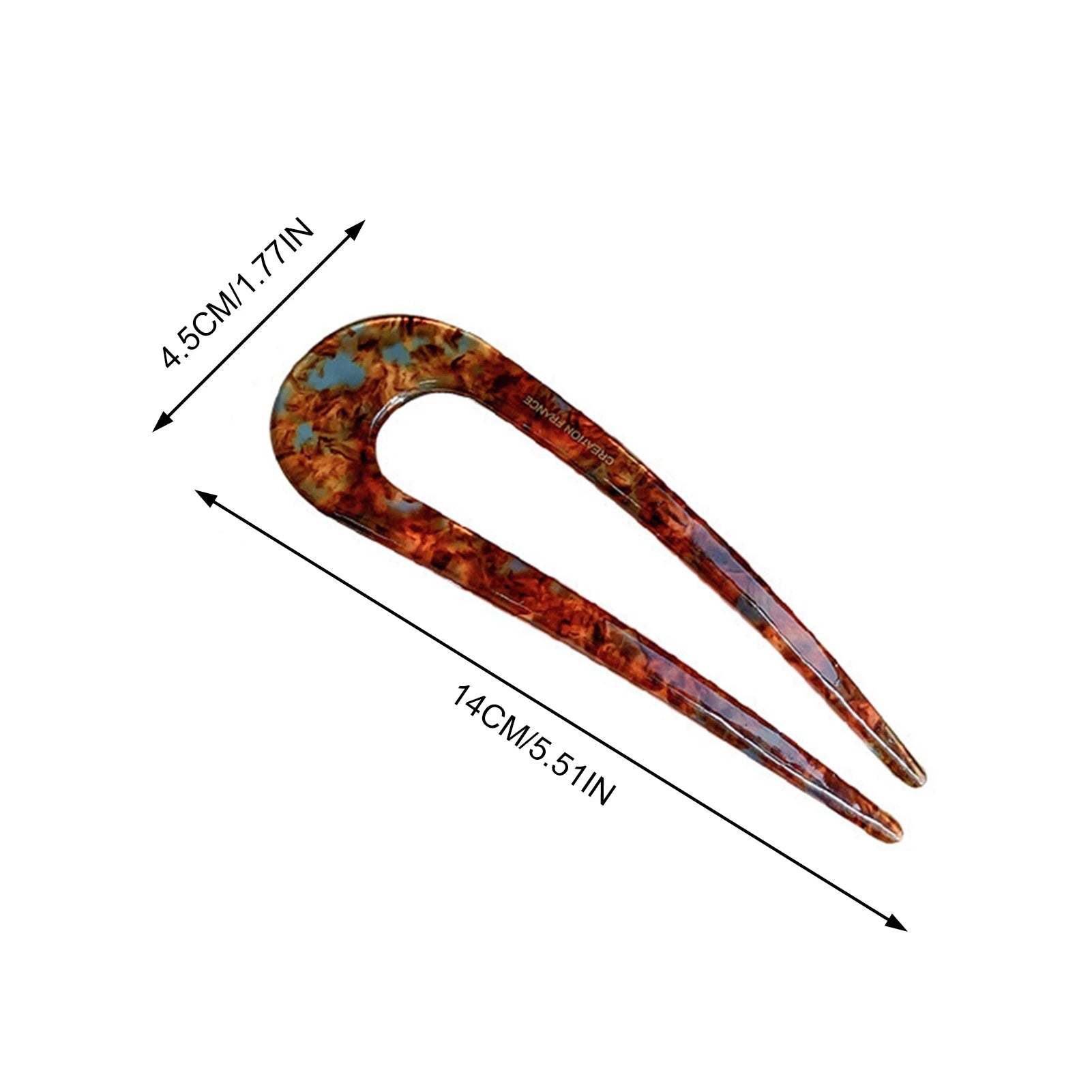 U-shaped Female Hairpin Fashionable Mineral Patterned Meatballs Hairpin Elegant Vintage Chinese Style Women's Hair Accessories