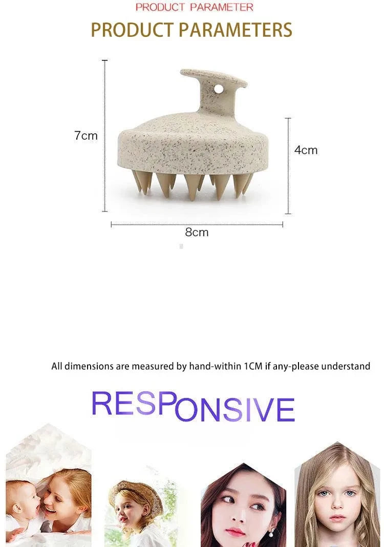 1/3/5 Silicone Shampoo Brush Head Scalp Massage Comb Hair Washing Comb Body Massage Brush Bath Shower Salon Hairdressing Tool