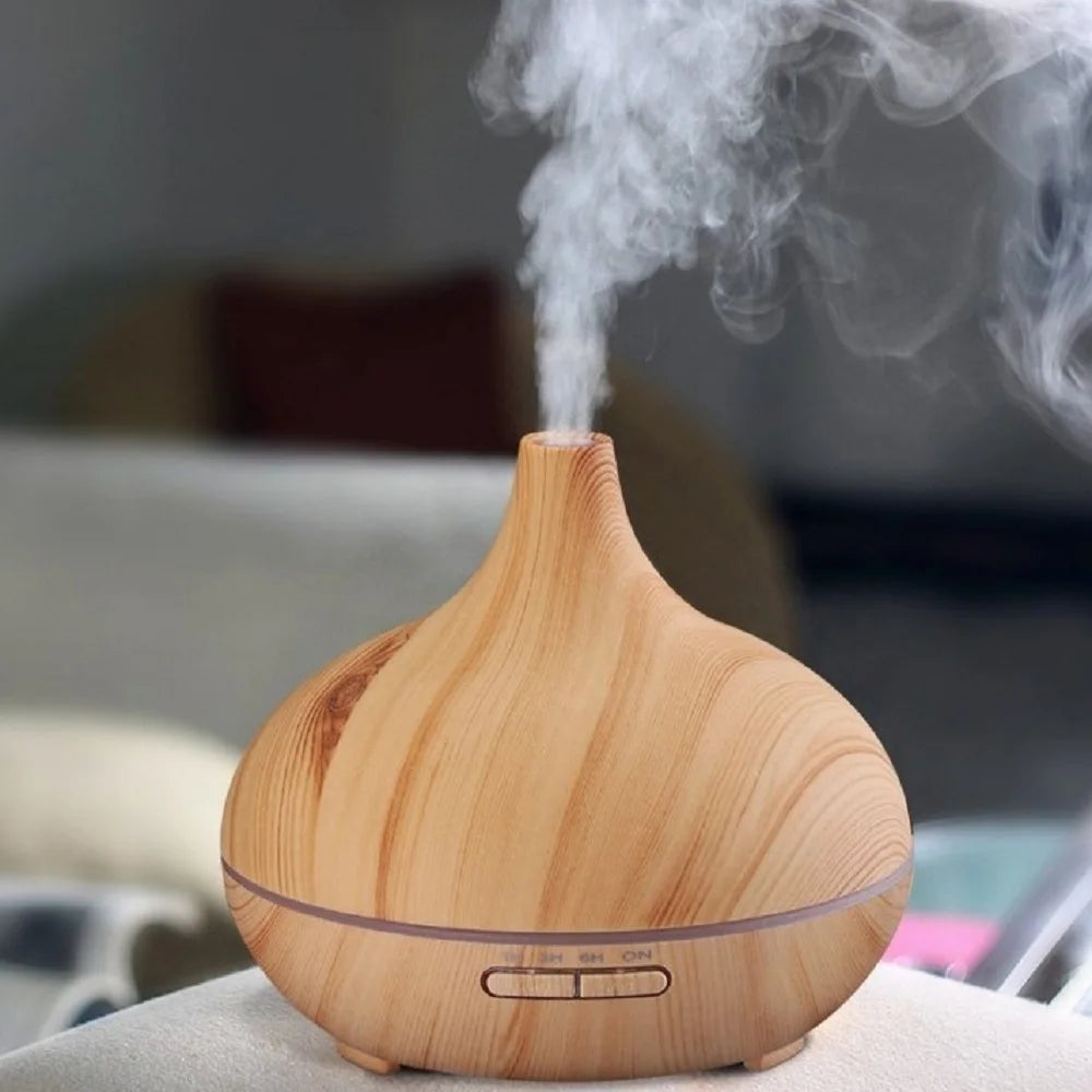 HOMEFISH 4 in 1 Air Humidifier with Starry Projector Aromatherapy Diffuser USB Rotate Projection Light Mist Maker Fogger