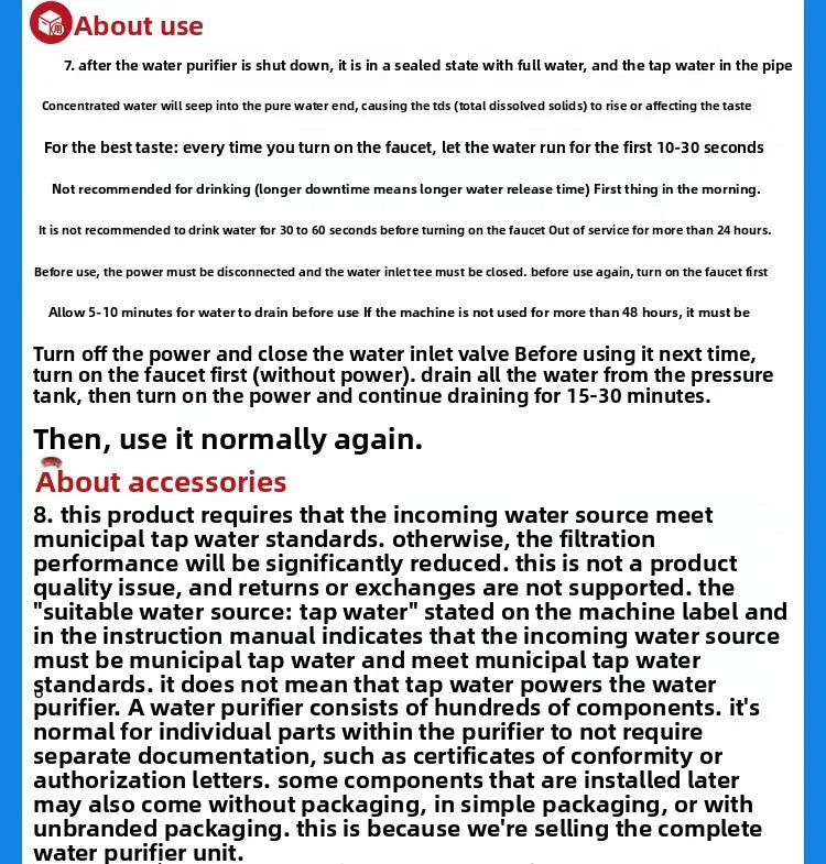 RO reverse osmosis water purifier household high-flow kitchen tap water filter DIY assembly of filter cartridges water purifier