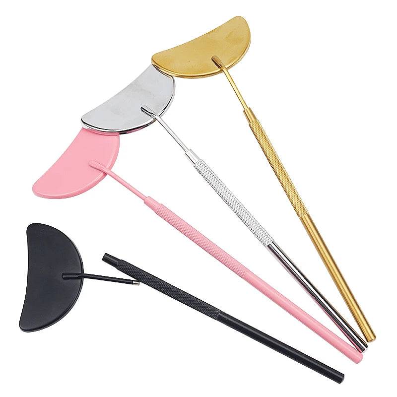 1pcs Eyelash Extension Inspect Mirror Moon Shaped Detachable Stainless Steel Lash Lifting Magnify Makeup Mirror Beauty Tools