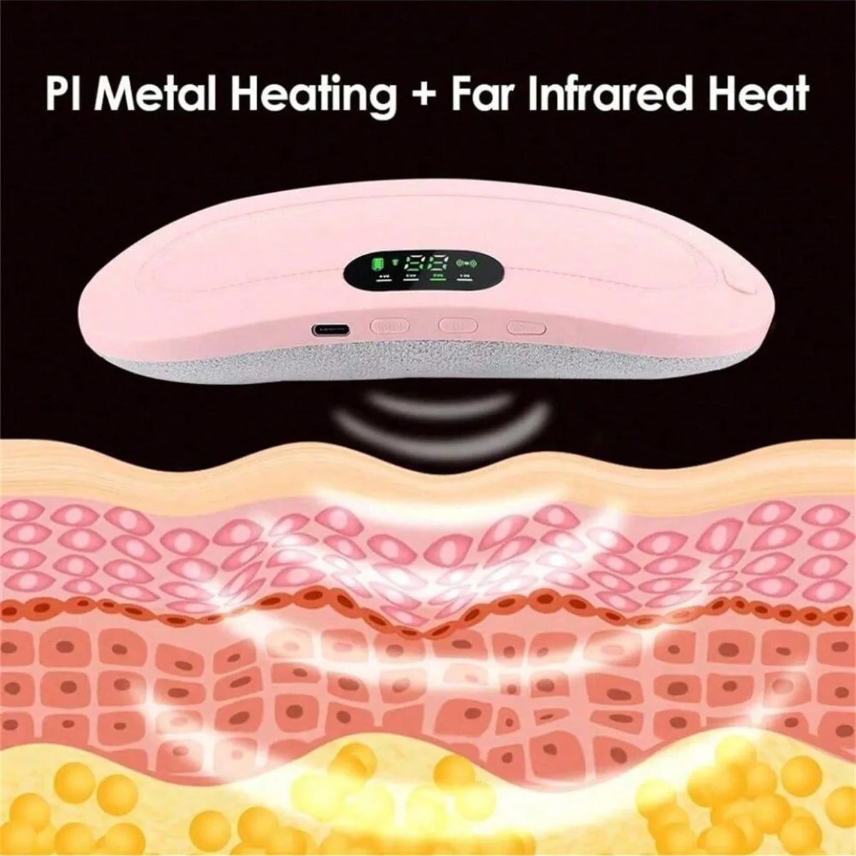 Electric Menstrual Spasm Massager Vibrator Heating Belt Suitable For Relieving Menstrual Discomfort, Keeping Waist And  heating
