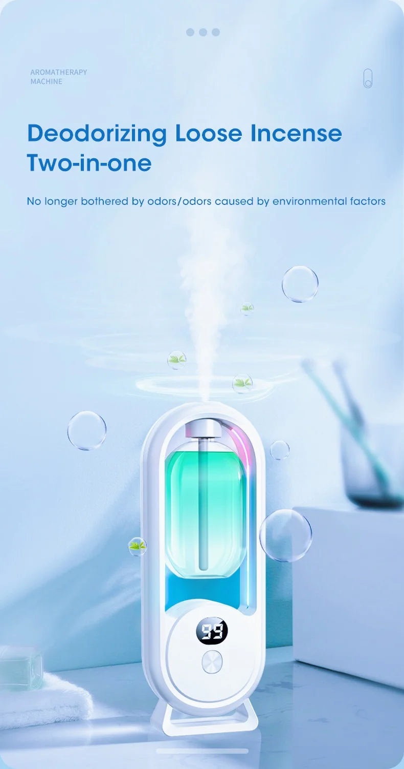Smart Essential Oil Diffuser 5-Speed Adjustable Speed Household Fragrance Machine Kitchen & Bathroom Deodorizer Atomizer