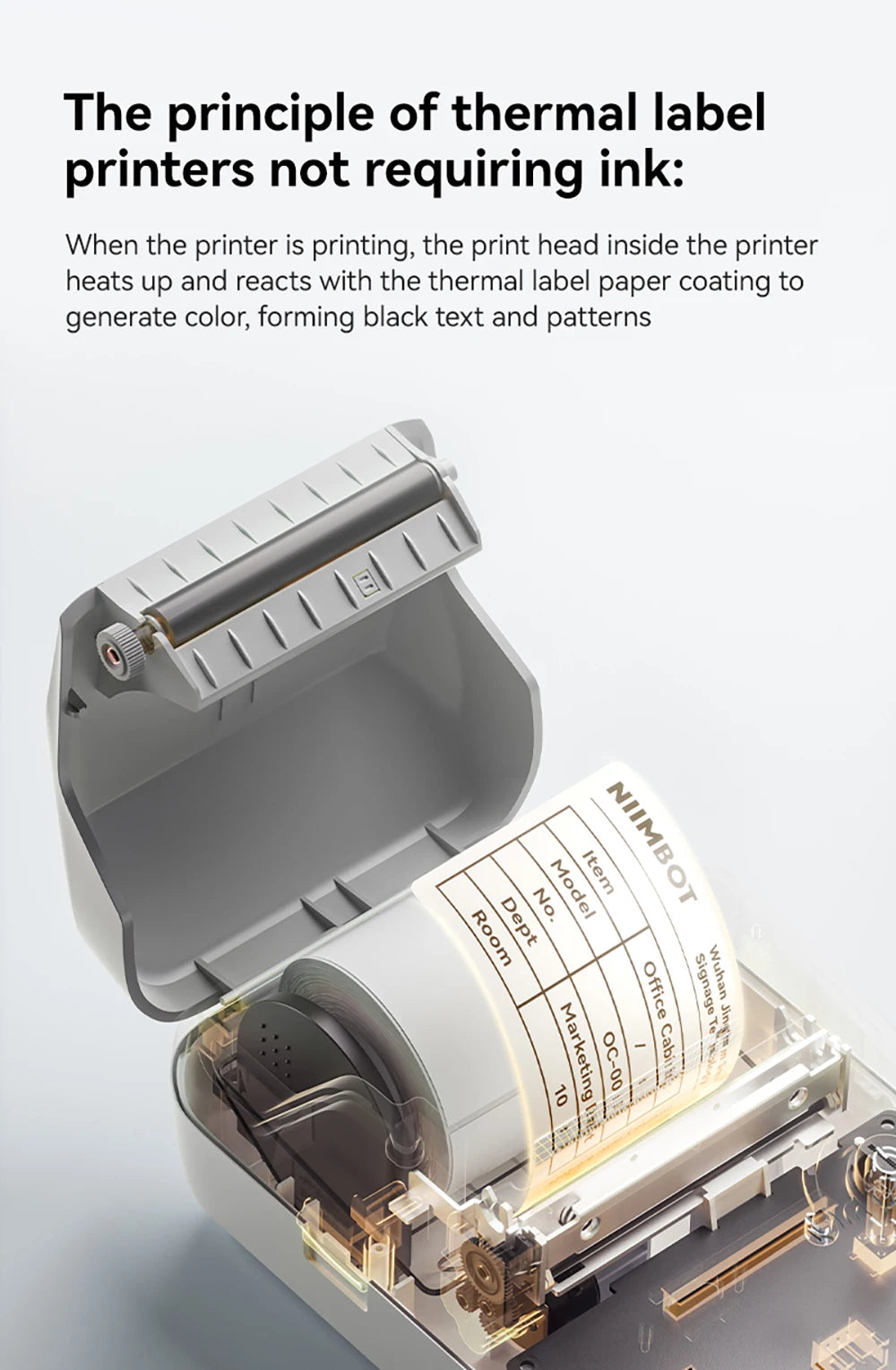 Niimbot B1 Wireless Thermal Label Printer Food Tag Barcode Price Small Business 20-50mm Print Width Label Machine for Home