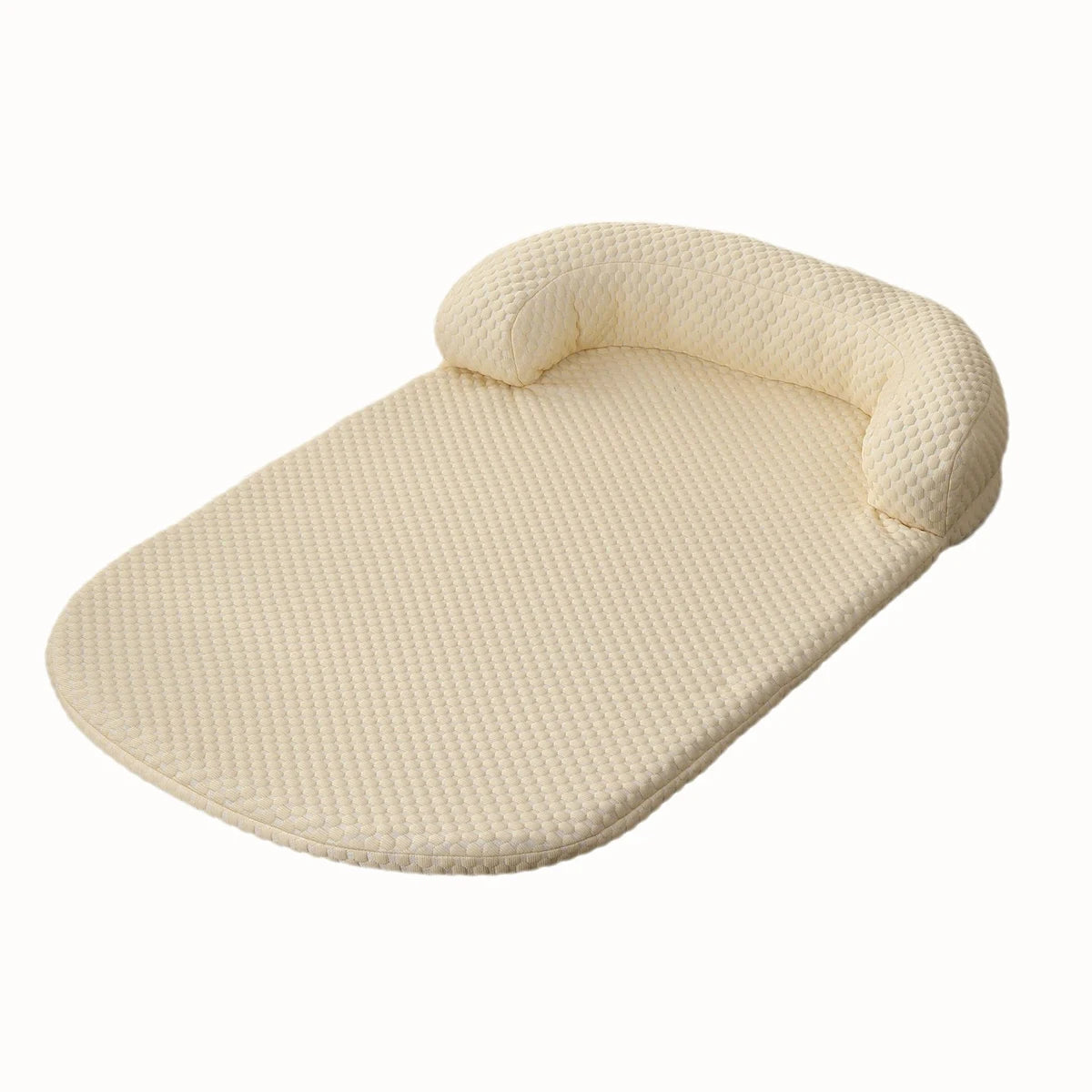 Summer Breeze Cooling Pet Bed, Breathable Ice Silk Dog Cushion with Pillow & Anti-Slip Bottom for Large/Small Dogs and Cats